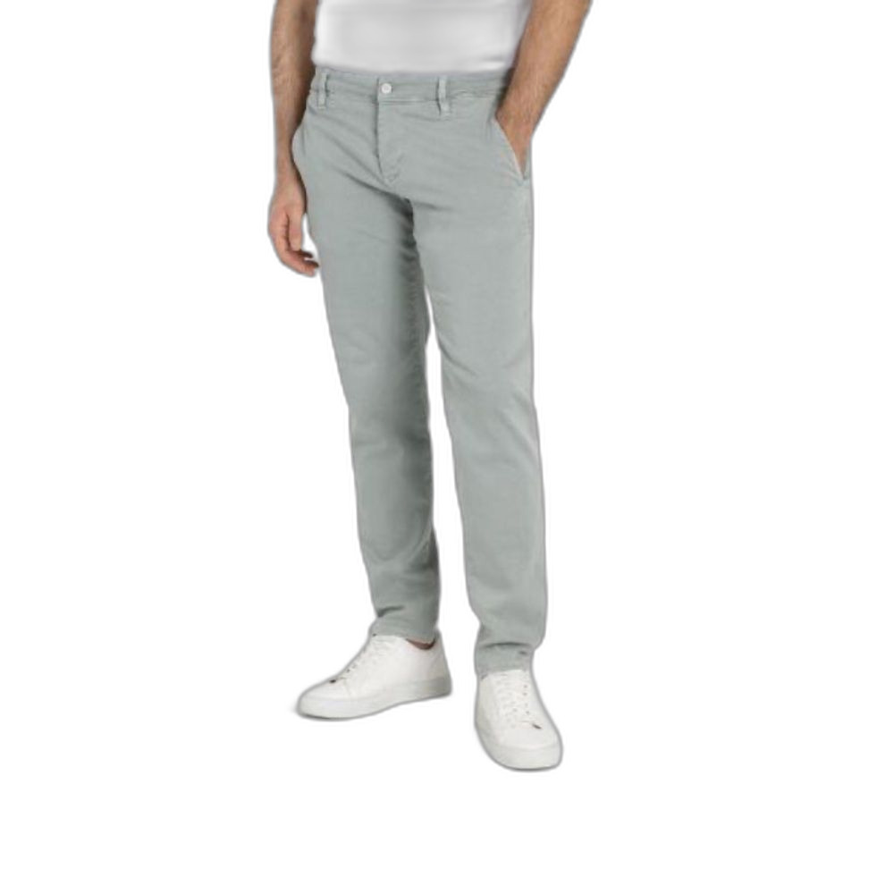 Mac Jeans Men's Lenny Gray Blue Slim-Fit Flat Front Chino Style Jeans Size 33/34
